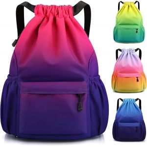 RFCBC-Sac à Dos Cordon Grand, Sac de Sport Imperméable pour Homme Femme Sac Cordon Sac à Dos pour Shopping Sport Voyage - Neuf