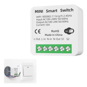 Interrupteur Connecté,Interrupteur Wifi,Interrupteur Connecté Alexa,Interrupteur Wifi Smart Life,Interrupteur Wifi Intelligent,Tuya Smart pour Alexa,pour Google Home,application Tuya/SmartLife - Neuf