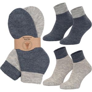 Uaa-® Lot De 2 Paires De Chaussettes En Laine D'alpaga Pour Homme Et Femme - Chaussettes D'hiver Chaudes - Chaussettes Thermiques - Fines - Chaussettes Douillettes - Neuf