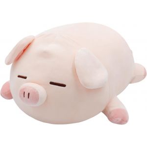 Peluche cochon potelé, oreiller en peluche rose, poupée cochon mignon - Neuf
