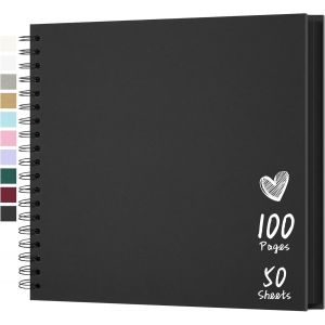 Album De Scrapbooking 25,5 X 25,5 Cm Avec Papier Kraft &Agrave; Couverture Rigide,Album Photo De 50 Feuilles,Album M&eacute;moire Pour Famille,Mariage.[P47] - Neuf