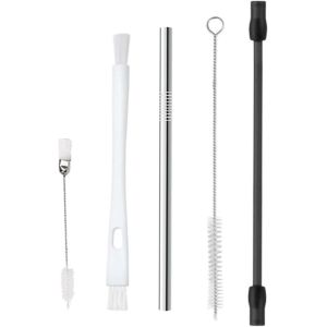 JGD-Tuyau &agrave; lait en acier inoxydable - Kit d'accessoires pour machine &agrave; caf&eacute; automatique - Tuyau &agrave; lait en acier inoxydable et 3 brosses de nettoyage - Compatible avec les machines &agrave; caf&eacute; Siemens EQ6 - Neuf
