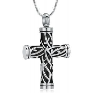 Kal-Collier Urne Fun&eacute;raire Pour Cendres, Arbre De Vie, Croix, Bijoux Pour Cendres Keepsake Cr&eacute;mation, Collier Pendentif, Bijoux Pour Femmes Et Filles - Neuf