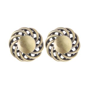 Lot de 2 poign&eacute;es de tiroir de style vintage en fer et corde de chanvre - Neuf