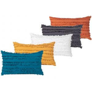 Housse De Coussin D&eacute;corative Boh&egrave;me &Agrave; Pompons 30x50cm Pour Canap&eacute; - Neuf
