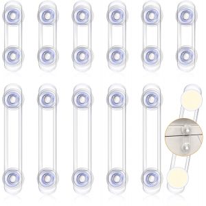 KALANKA-Sécurité Serrures pour Bébé 12 Pièces Sécurité Verrouillage pour Tiroir Placards Porte Armoires Frigo Transparent Loquets de Sécurité en Plastique, - Neuf