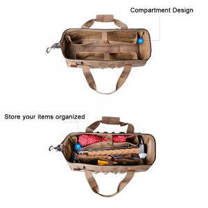 Sac à Outils De Camping, Sac à Outils De Rangement à Large Bouche De Grande Capacité, Sac D'éQuipement RéSistant à L'eau, Fond Robuste - Neuf