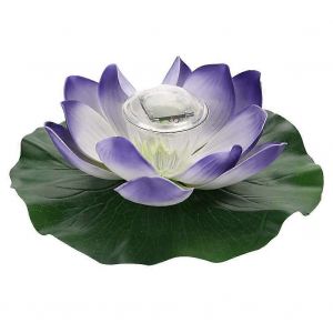 Lampe De Nénuphar Solaire,Étanche Solaire Multicolore Led Changeant De Couleur Lotus Fleur De Lampe,Flotteur Extérieur - Neuf