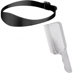 2 Pi&egrave;ces Outils De Coiffure Professionnels,Peignes Pochoir De Coiffure,Bande Coupe Cheveux En Silicone,Peigne De Positionnement Incurv&eacute;e,Gabarit De Coupe De Cheveux Pour Hommes Salon - Neuf