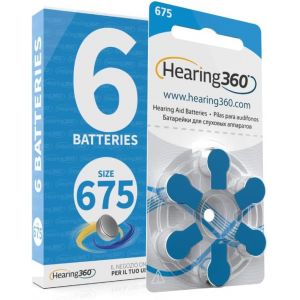 Lot de 6 piles modèle 675 bleues (PR44)-1 lot de 6 piles pour appareils auditifs 1,45 V-Piles acoustiques Rayovac Varta Extra - Neuf
