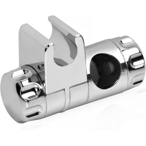 CAP-Support de Douche à Main Remplaçable, Support Pommeau de Douche, Support Douche, Accroche Pommeau de Douche, Fixation Pommeau de Douche, ABS Chromé, Convient Aux Tringles de Douche de 25 mm - Neuf