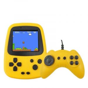 Console de jeu portable EVAGO, console de jeu rétro avec 400 jeux portables classiques, prenant en charge 2 joueurs et connexion TV, écran 3IN-JAUNE - Neuf