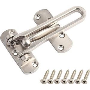 (Argent)Renforcement De Porte Loquet De Bar Swing De Verrouillage De Sécurité À La Maison Avant De Serrures De Porte Pour Les Enfants Épaissir Solide En Alliage D'aluminium - Neuf