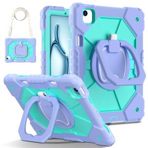 &Eacute;tui Antichoc Pour Tablette,Support Blind&eacute;,Pour Ipad Air 5 Air 6 A16 11e M3 Pro 11 12.9 13 10 Gen 10.5 10.2 9e 8e 6e 5e 9.7 Mini 7 6.Purplemintgreen.Ipad 10th 10.9 Inch - Neuf