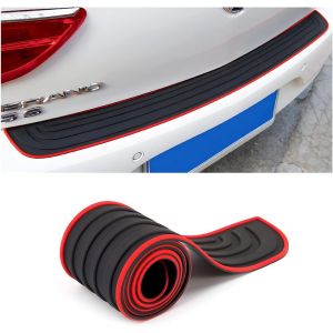 ERYI-Protection Pare Choc Voiture, Protecteur Porte Coffre En Caoutchouc, Résistant Aux Rayures Et Antidérapant, Convient À La Plupart Des Accessoires Extérieurs De Voiture (Noir Rouge/90X7Cm) - Neuf