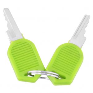 Cadenas de voyage haute securite avec 2 cles et revetement plastique - Neuf