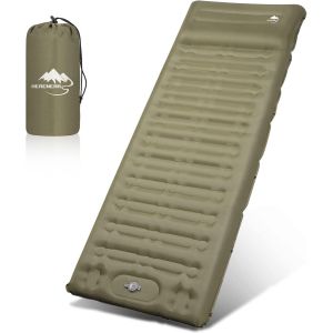 Letnerny-Matelas De Camping Avec Pompe À Pied, 12cm Épaisseur Matelas Gonflables De Camping, Matelas De Camping Ultra-Légers 1 Personne Pour Camping, Voyage, Plage, Tente, Sac De Couchage - Neuf