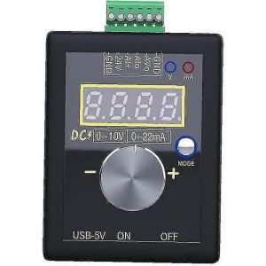Générateur de signaux 0-10V/0-4-20MA Simulation de tension de courant Générateur de signal portable Batterie au lithium intégrée pour le débogage de panneaux PLC Noir Pratique - Neuf