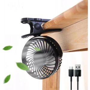 USB Ventilateur Silencieux Portable Mini Ventilateur Silencieux Ventilateur de Chambre, Ventilateur de Poche à Piles, Adapté pour la Maison, Bureau et à l'Extérieur (Noir) - Neuf