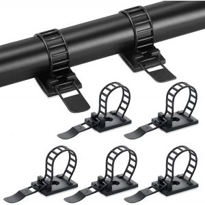 30 Pièces Attache Cable Adhesif,Fixation Cable Electrique,Clips Câbles Adhesif pour Organiseur de Fils Electriques TV,pour la Maison et le Bureau - Neuf