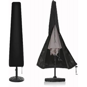 Housse De Protection Pour Parasol, Housse Parasol Deporte Imperm&eacute;able, Housses Pour Parasols De Jardin, Imperm&eacute;able, Coupe-Vent, Adapt&eacute; Aux Jardins, Cours Et Plages, Noir, 190 X 50 X 35cm - Neuf