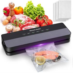 Ulteronixshop-Machine Sous Vide Alimentaire 5 en 1, 65 Kpa Puissant Appareil de Mise Sous Vide, Machine sous Vide Multifonction pour Aliments Secs et Humides, Conservation Fra&icirc;che, 30 Sacs sous Vide Inclus - Neuf
