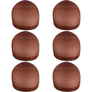 Ershi-6 Pièces Bonnets De Perruque Unisexes Bonnet En Nylon Perruque Respirant (Marron Foncé)[152] - Neuf