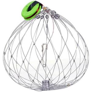 Cage De Filet De Pêche À Ouverture Et Fermeture Automatiques,Filet De Crabe De Pêche,Cage De Crabe De Poisson Métallique,Supplémentaire - Neuf