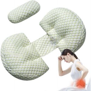 Oreiller De Maternit&eacute; Pour Femmes Enceintes &iquest; Oreiller De Corps De Grossesse Doux | Housse En Velours Lavable | Confort Grossesse Support Oreiller, &Eacute;tui Gratuit, Hanches, Jambes, Coussin Lombaire C - Neuf