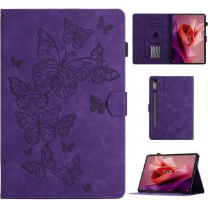 Coque pour Lenovo Tab P12 12,7 Pouces 2023 ?tui de Protection Case Tablette Housse avec S Pen Porte-Stylet pour Lenovo Tab P12 2023 12.7 Pouces (TB370FU), Violet - Neuf