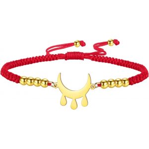 Eryi-Bracelet À Breloques De La Déesse De La Triple Lune Amulette Bracelets De Bénédiction Perles De Lune Bracelet Réglable En Acier Inoxydable Bijoux Pour Femmes - Neuf