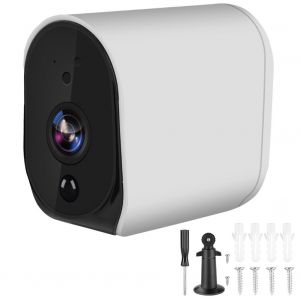 Camera de surveillance intelligente 1080p a faible consommation d'energie, Wi-Fi, blanche - Neuf