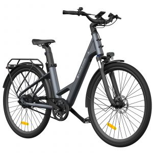 Vélo Électrique Urbain Polyvalent Ado Air 28 Pro, Moteur Bafang 250 W, 36 V 9,6 Ah, Vitesse Maximale De 25 Km/H, Freins À Bain D&#39;Huile, Autonomie De 100 Km &#43; Application - Gris - Neuf