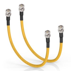 C&acirc;ble Sdi Bnc 30cm (Choix De Longueur 30cm &Agrave; 15m) 3g/6g/12g Belden 1694a Jaune 75ohm M&acirc;le &Agrave; M&acirc;le Supporte 4k/8k Pour Cam&eacute;ras Et Broadcast Et Studio (2 Pi&egrave;ce) - Neuf