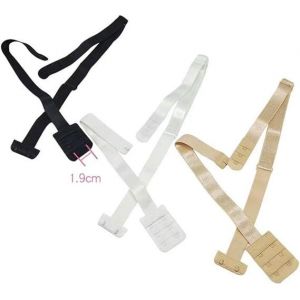 Ceinture de conversion pour soutien-gorge taille basse, 1,9 cm, 3 pièces, extension de soutien-gorge dos nu pour femme, sangle réglable à col en V profond pour robe dos nu pour femme, fête de mariage - Neuf
