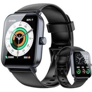 Montre Connectée Femme Homme avec Alexa et Appel Bluetooth, 1.8"" Smartwatch avec Podometre,Moniteur de Fréquence Cardiaque,SpO2,Suivi du Sommeil,100+ Modes Sportifs,IP68 étanche,pour iOS Android - Neuf