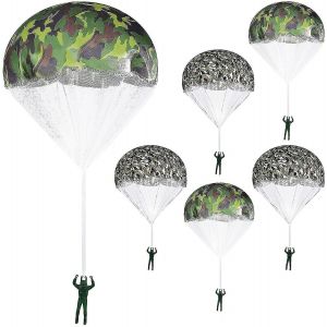 12 pi&egrave;ces Arm&eacute;e Parachute Jouet Figurines Jouet Lancer &agrave; la main Arm&eacute;e Hommes Figurines Jouets Jouets Pas de Batterie Jouets Volants Pour Adolescents Gar&ccedil;ons Jeux de Plein Air - Neuf