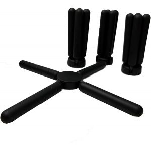 Subzonal-Lot De 4 Dessous De Table Pliables En Silicone Goodchancemuk - Isolation Thermique En Forme De Croix - Pour Tasses, Pots, Assiettes, Assiettes&iquest;Couleur Al&eacute;atoire - Neuf