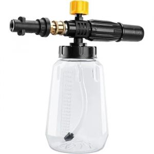 Lance a mousse a neige Pistolet a mousse de lavage de voiture pour nettoyeur haute pression Bouteille de 1 litre avec buse regla - Neuf