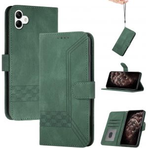 JGD-Coque pour Samsung Galaxy A04/A04E,Portefeuille &Eacute;tui Housse en Cuir Protection avec Porte Cartes,Fentes pour Cartes,Fonction de Support,Fermeture Magn&eacute;tique-Vert - Neuf