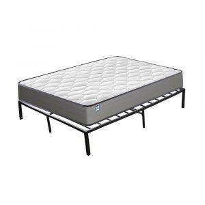 Matelas &agrave; ressorts de 20 cm d'&eacute;paisseur + cadre de lit en m&eacute;tal de 160x200 cm - Neuf