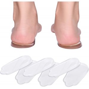 Paires De Silicone Médial & Latérale Talon Compensé Correctives Semelles Supination & Pronation Semelles, De L'adhésif Semelles En Gel Pour Les Pieds, L'alignement, La Douleur - Neuf