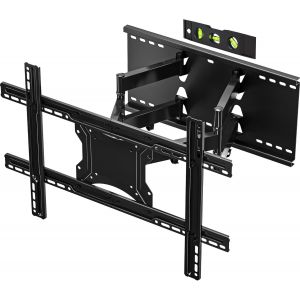 Support Mural Tv Orientable Et Inclinable, Support Tv Mural Led Lcd Incurvée/Plate De 37-80 Pouces Avec Double Bras Ultra Fort Max Charge De 65 Kg, Max Vesa 600X400Mm - Neuf