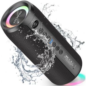 Enceinte Portable Bluetooth Avec Lumière Led, Basses Stéréo Puissantes De 40W, Batterie 5200Mah, Micro Sd/Tf, Bluetooth 5.2 Et Étanchéité Ipx6, Haut-Parleur Bluetooth Pour Voyages, Cadeaux - Neuf