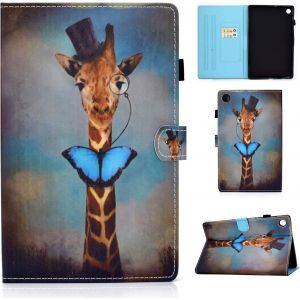 Étui Coque Pour Samsung Galaxy Tab A8 10,5 Pouces 2022 2021 Sm-X200/ X205/ X207 Housse Étui De Protection Avec Veille/Réveil Automatique Pour Samsung Galaxy Tab A8 2022/2021, Girafe - Neuf
