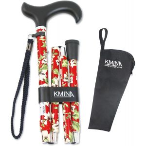Meimie-Canne De Marche Femme, Pliante Et Réglable, Luxe, Fleur, Aluminium - Pro - Neuf