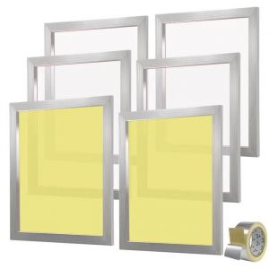 Kit De S&eacute;rigraphie-Duoku- 20x24"- Aluminium- 6 Cadres- Avec 110 Mailles En Nylon Haute Tension Et Ruban D'&eacute;tanch&eacute;it&eacute; - Neuf