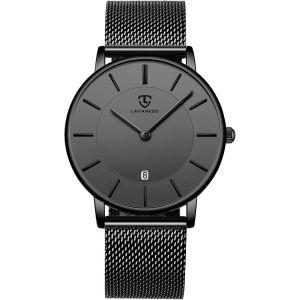 Montres Pour Hommes Ultra Mince Simple Mode D&eacute;contract&eacute;e Analogique Quartz Affichage De La Date Montre-Bracelet &Eacute;tanche Pour Hommes.[J162] - Neuf