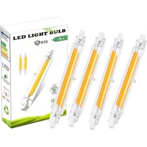 Kal-Ampoules R7s Led 78mm Dimmable 10w, R7s Led Ampoule 10w Équivalent À Lampe Halogène 80w 100w, Blanc Chaud 3000k 1000lm, Éclairage À Faisceau 360°, Sans Scintillement, Paquet De 4 - Neuf