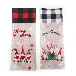 2 pi&egrave;ces de d&eacute;corations de No&euml;l de dessin anim&eacute; mignon sans visage vieil homme - Neuf